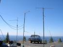 Note that masts are planted in plastic tubs full of dirt (floating ground?). We didn't want to damage the pavement.